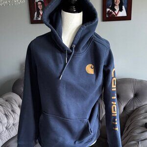 Carhartt Navy Hoodie with Gold Accents